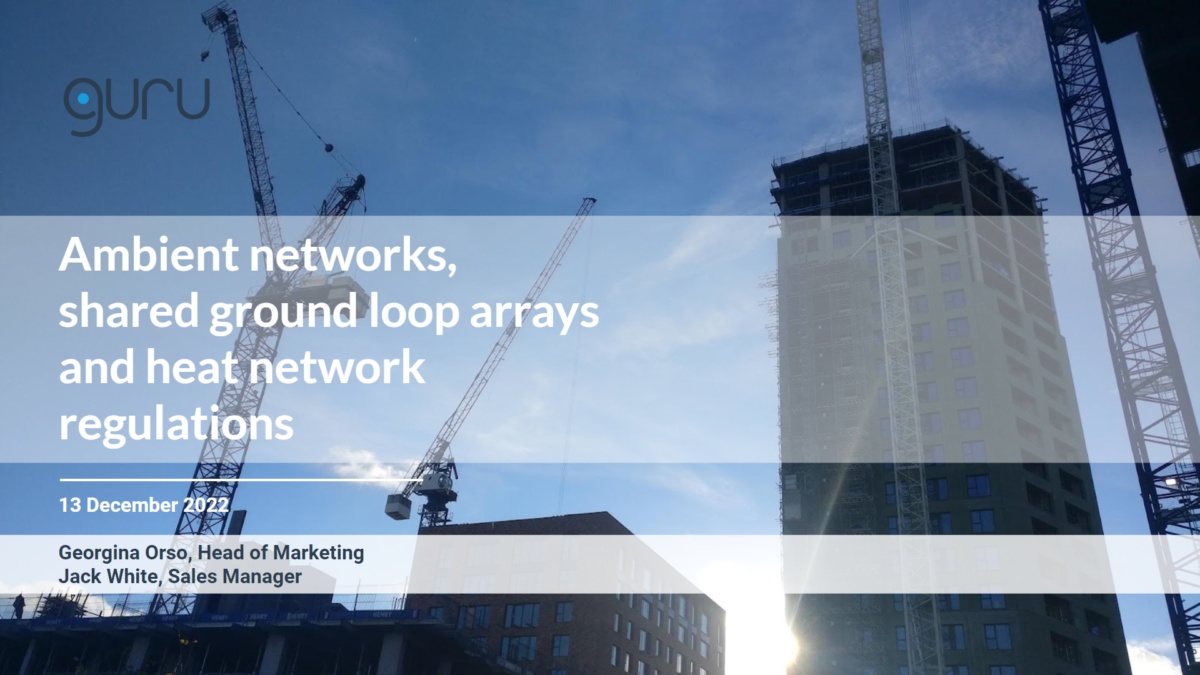 inar Ambient networks, shared ground loop arrays, and heat network
